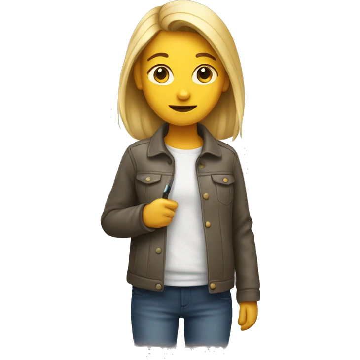 Girl with a light match  emoji