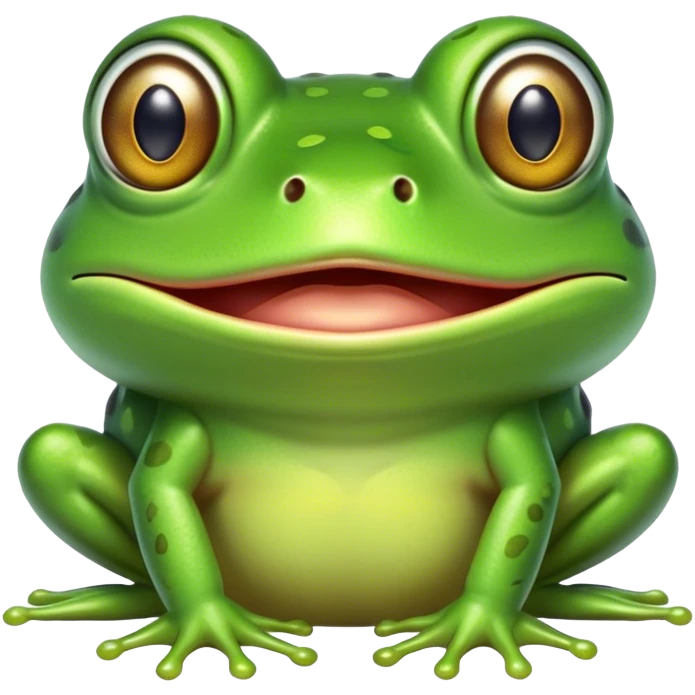 Flabbergasted frog emoji