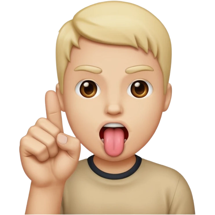 Tongue out face with one fist in front of face emoji