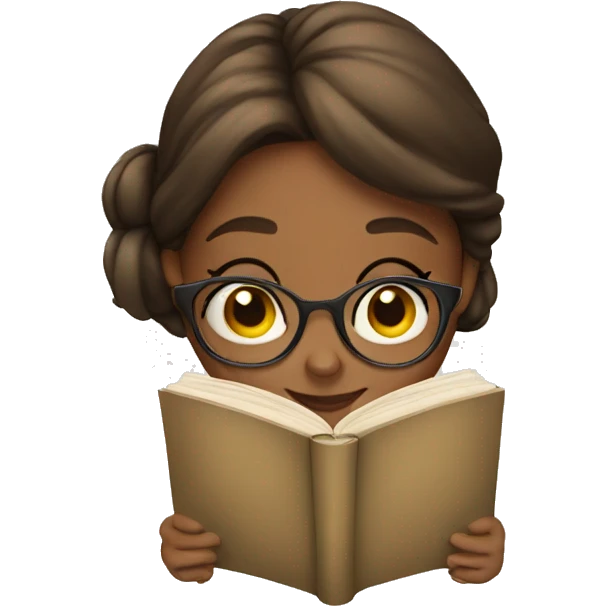 A girl reading a book  emoji