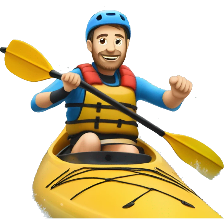 multisport kayak with person paddling  emoji