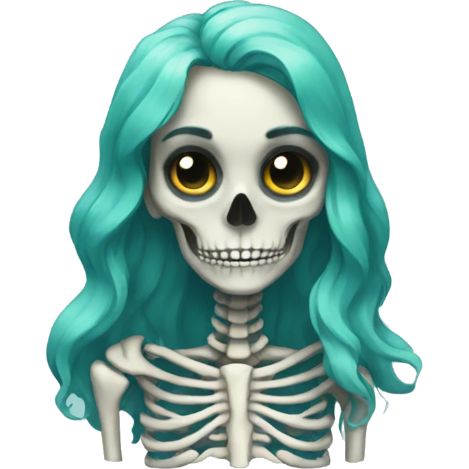 Skeleton mermaid emoji