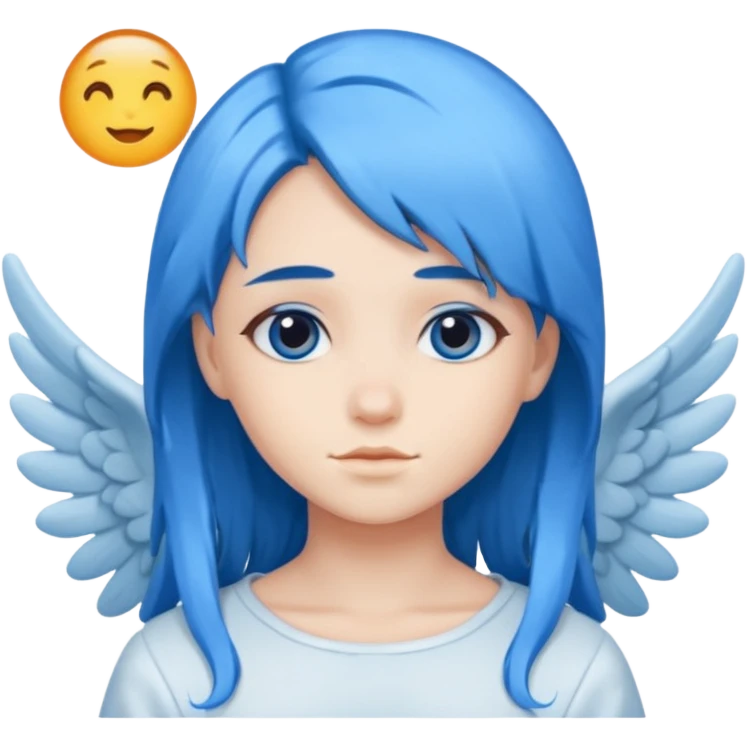 blue hair angel emoji