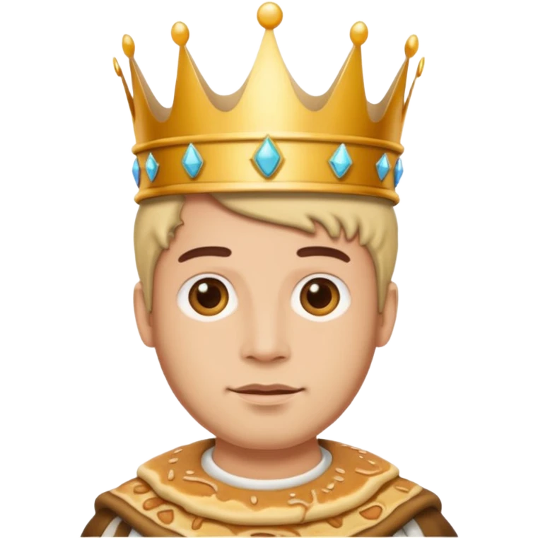 Pancake guy wearing a crown emoji
