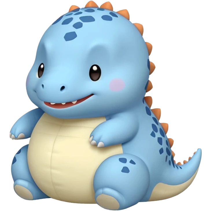 baby blue dinosaur cartoon squishmallow emoji