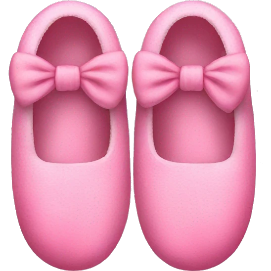 Pink slippers with bows emoji