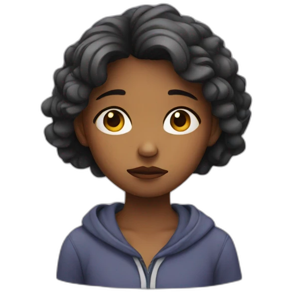 sad girl emoji