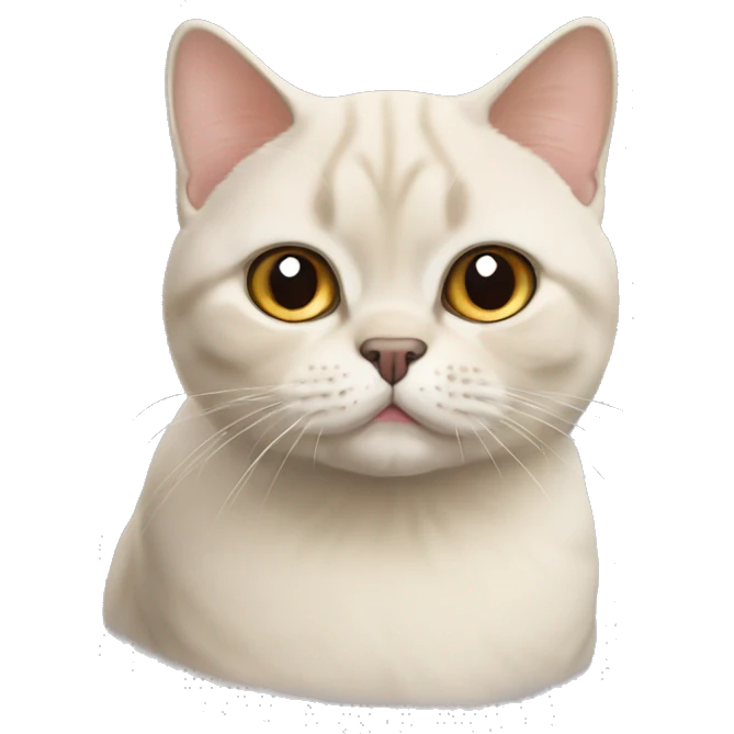 Cream british shorthair cat emoji