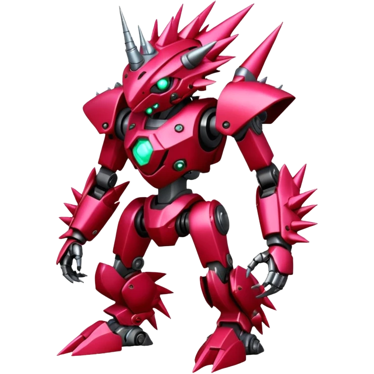 Edgy spiky faulty rue ruby Tropical Futuristic Modern Mecha-Fakémon-hybrid-creature (full body)  emoji