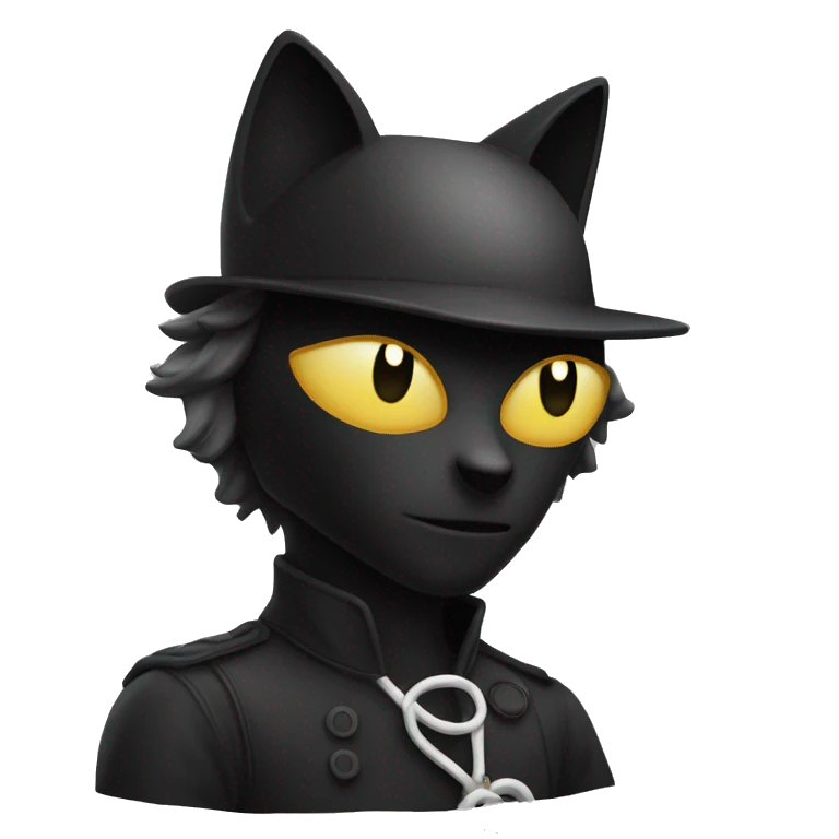 Chat noir et blanc emoji