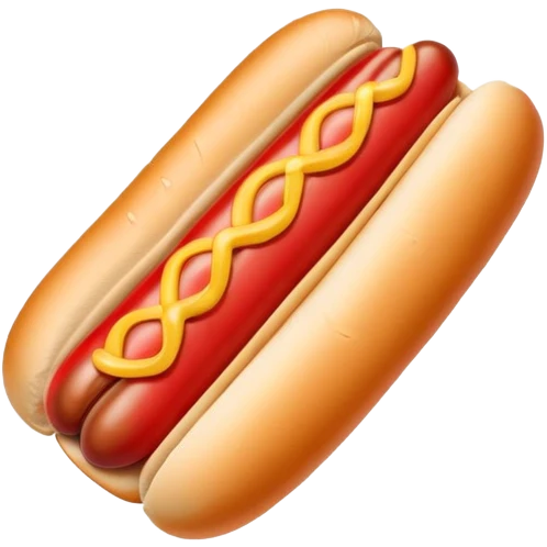 Juicy hotdog emoji
