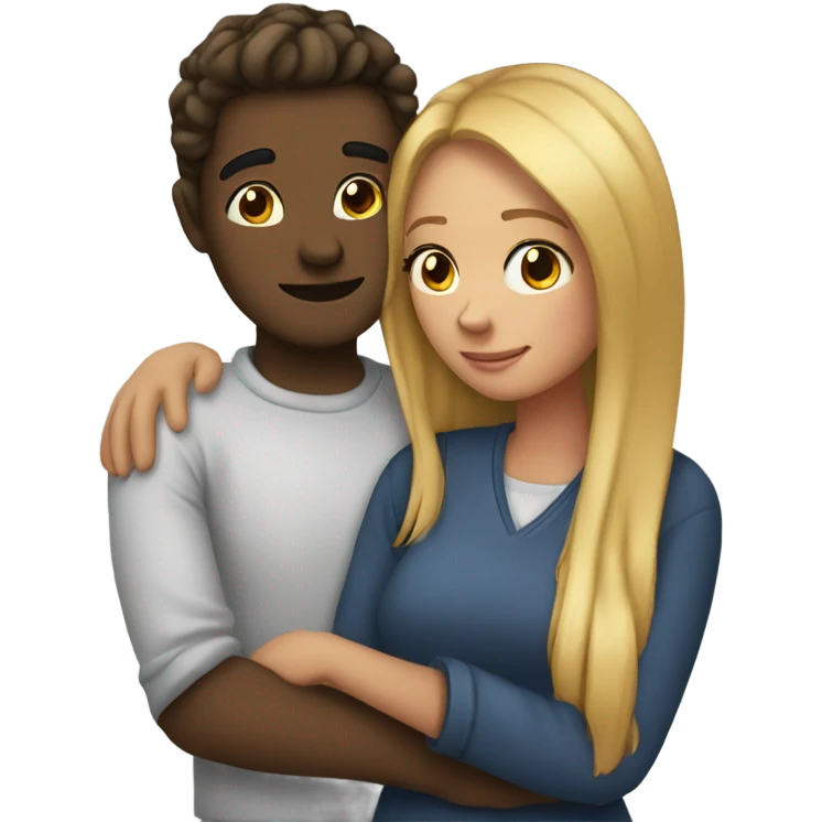 Girlfriend and boyfriend hugging emoji