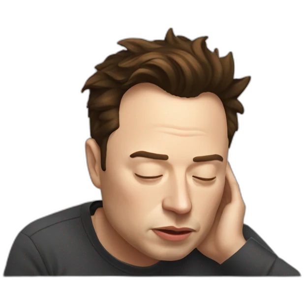 Hungover Elon musk emoji