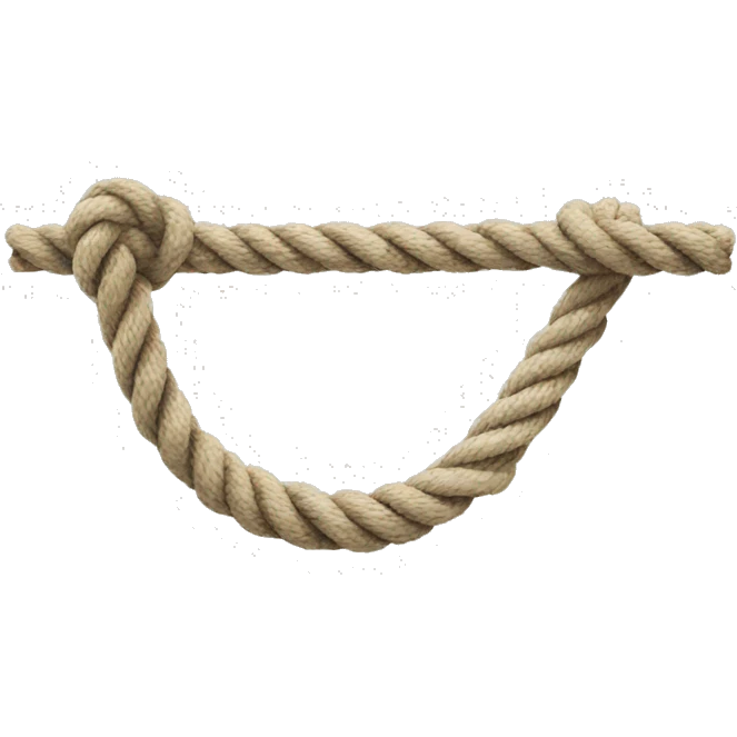 Rope tide to a stick emoji