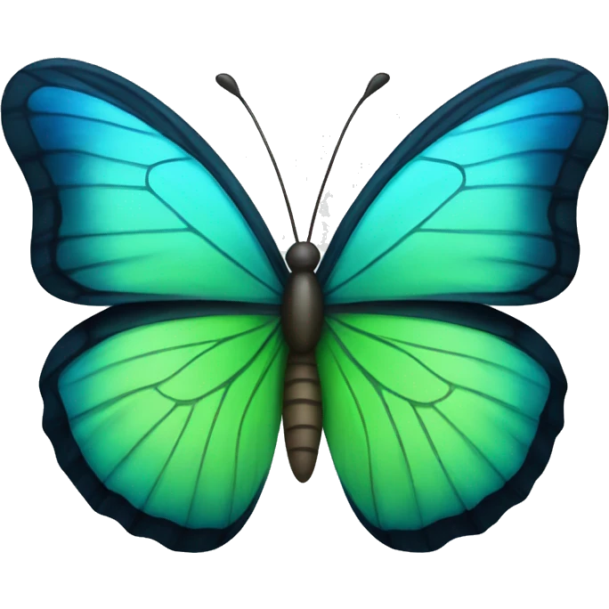 Blue and green butterfly  emoji