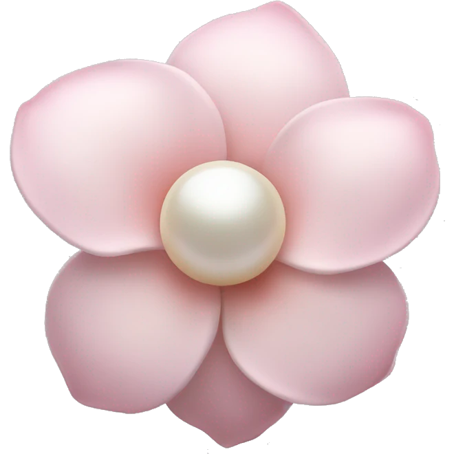 Pearl light pink flower emoji