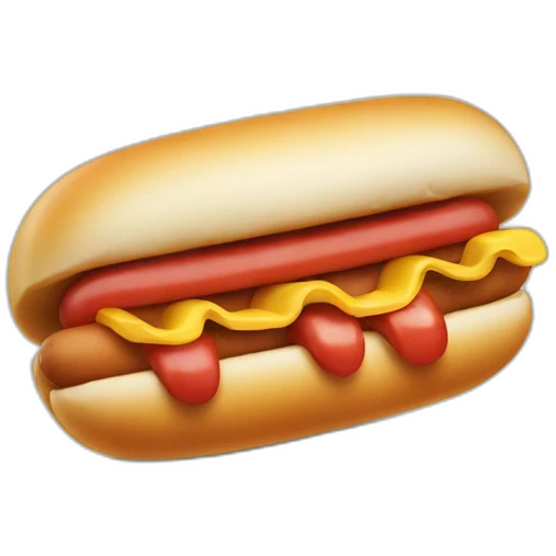 Happy hotdog emoji
