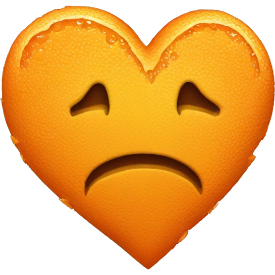 Orange color broken heart emoji