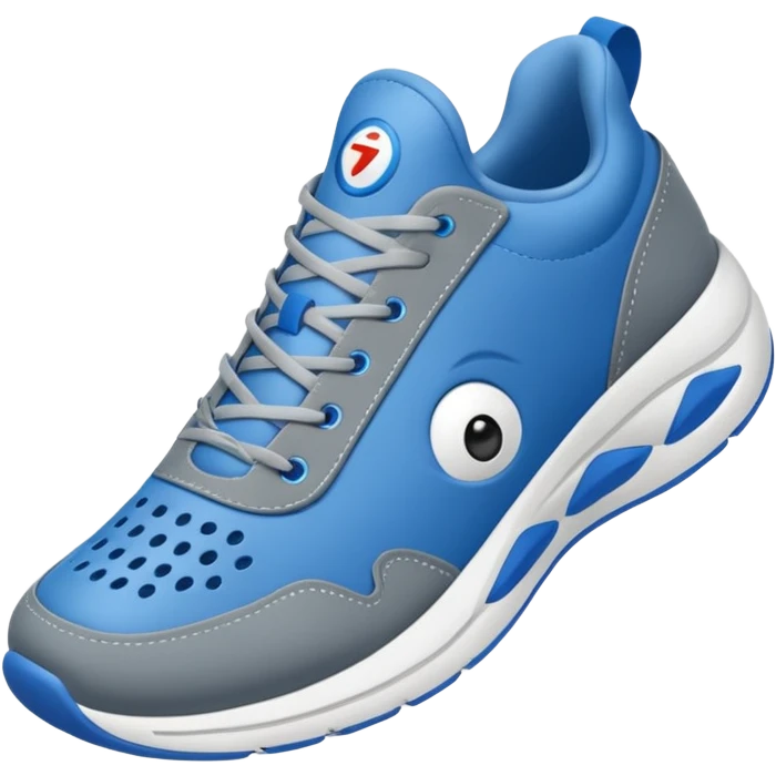 Tiburon con zapatillas azules  emoji