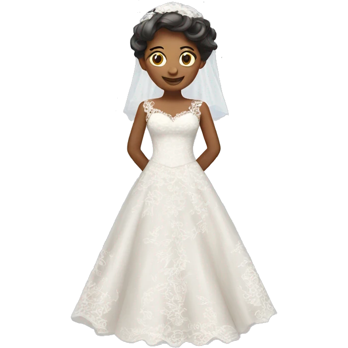 Lace wedding dress emoji