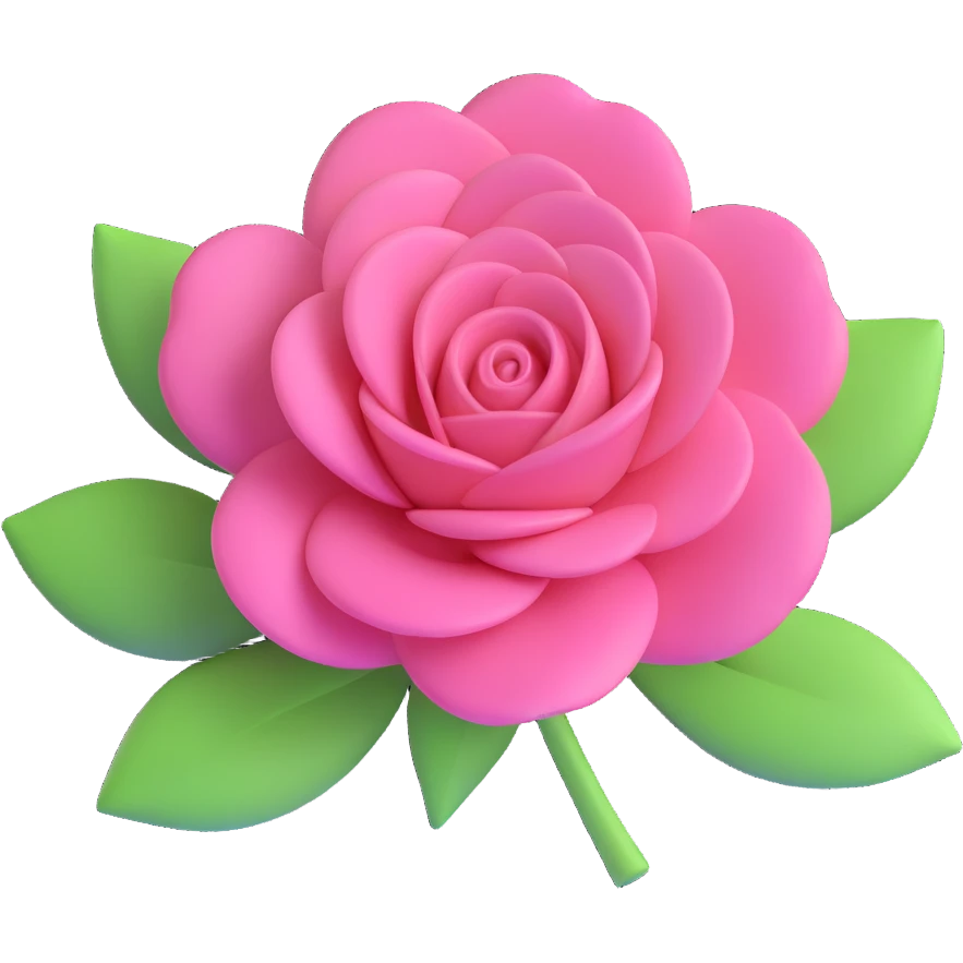 shiny 3D rosa emoji