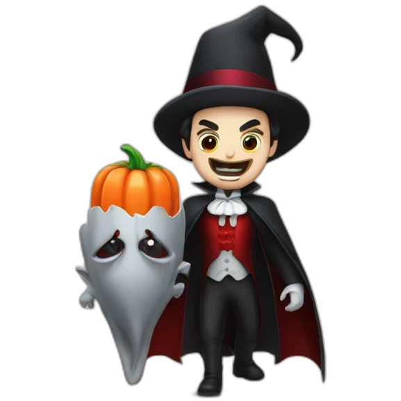 Dracula and carot pursuit emoji