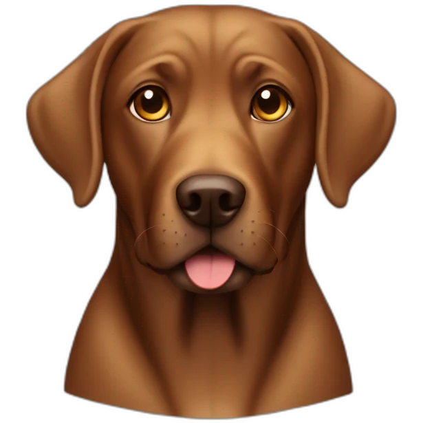 Brown lab dog emoji