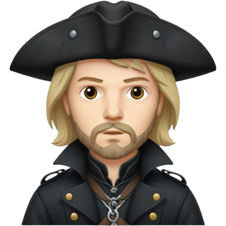 Athos, musketeer in black trench coat emoji
