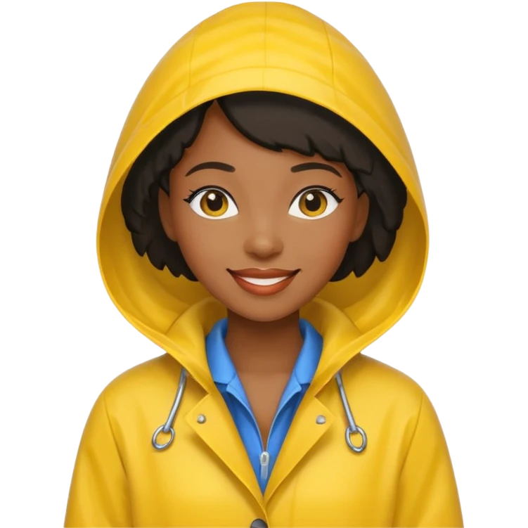 Raincoat Pedestrian black woman emoji