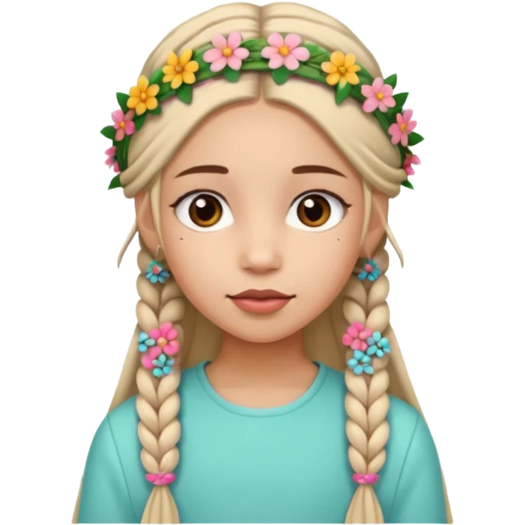 A girl with elongated ba emoji