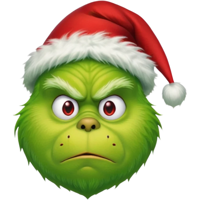 grinch with christmas hat emoji