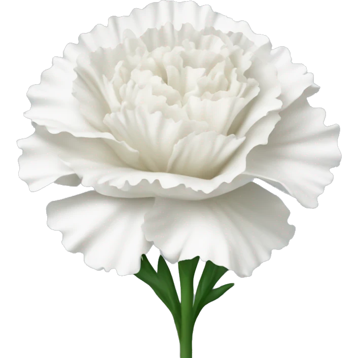One white carnation flower  emoji