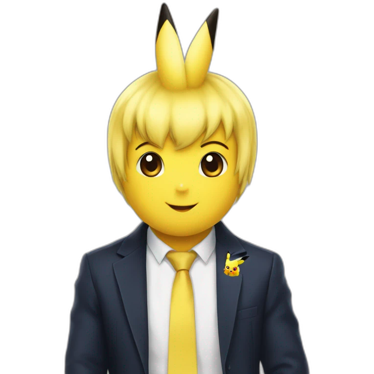 Pikachu sur Macron emoji