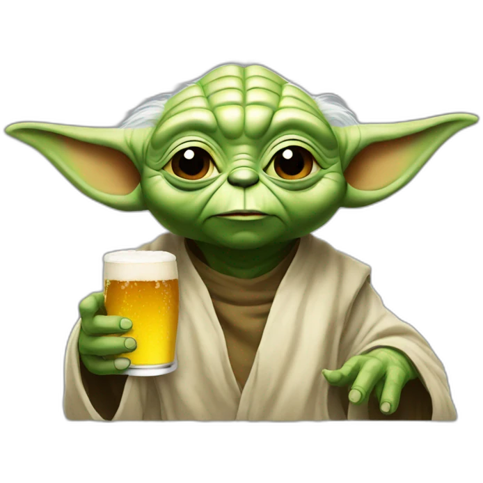 Yoda with beer  emoji