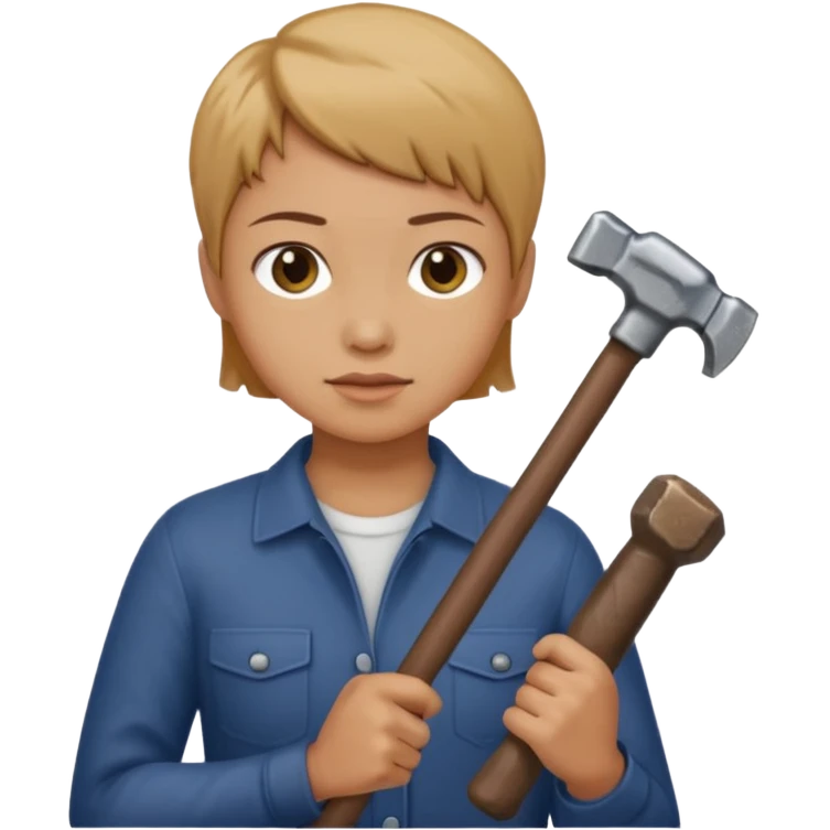 person holding a hammer emoji