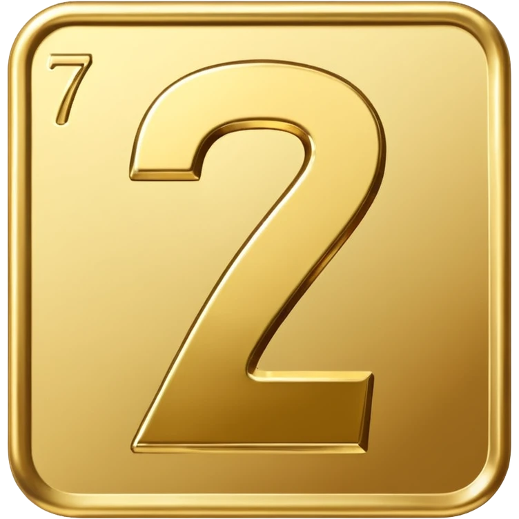 Create a shiny, lucky-themed emoji of the number 7 for a scratch card design — symbolizing winning and excitement.  
 emoji