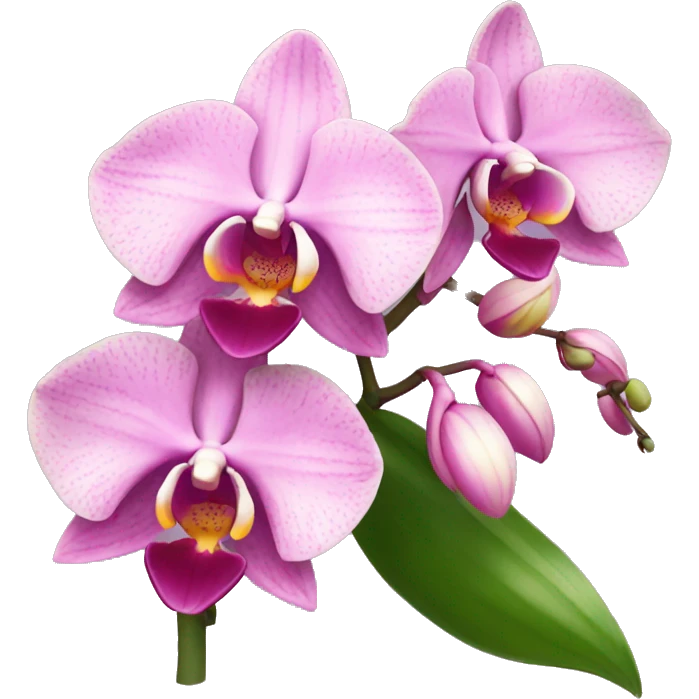 Orchid flower pink emoji