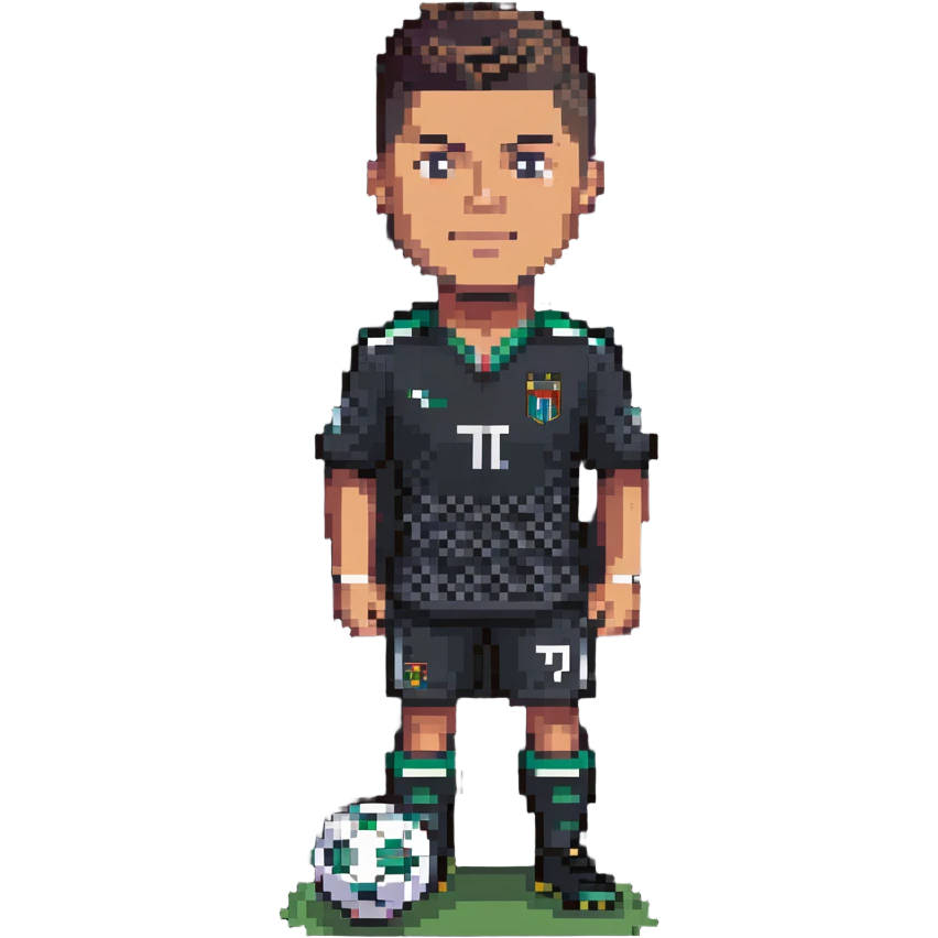 Ronaldo in soccer uniform emoji