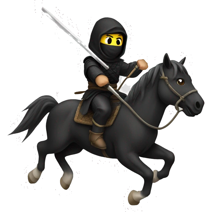 ninja riding horse emoji