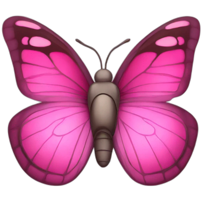 Pink butterfly with goggles emoji