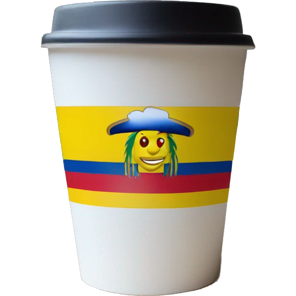ecuador flag on coffee cup  emoji
