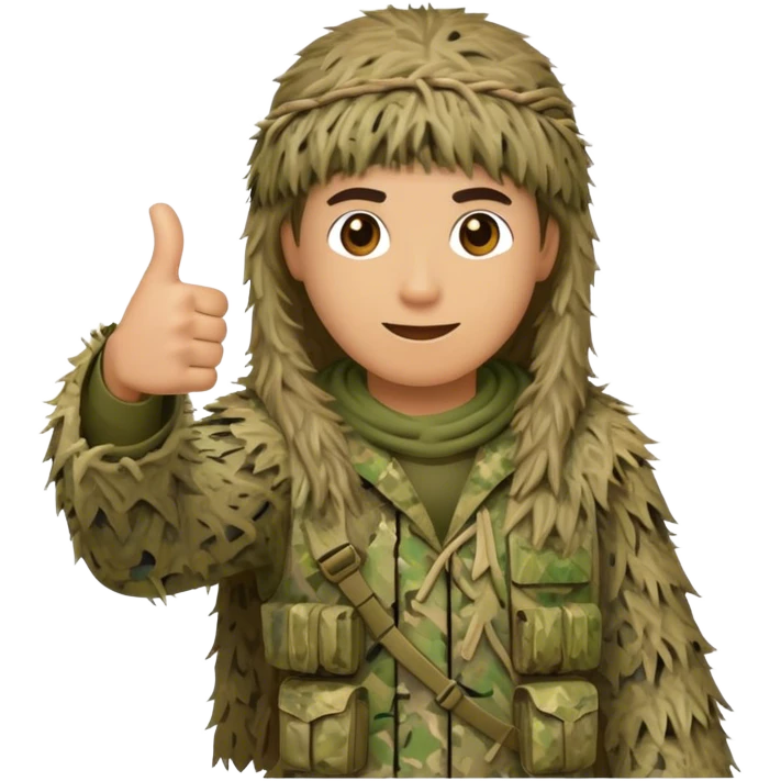 Ghillie suit thumbs up emoji