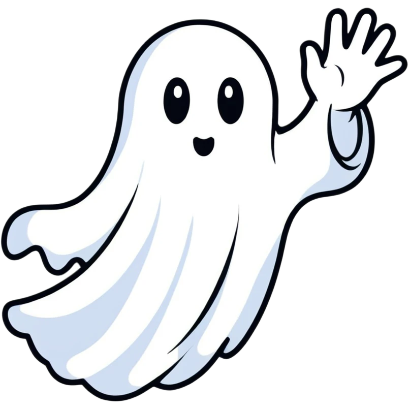 ghost waving, similar to Slack emoji spirit-wave emoji