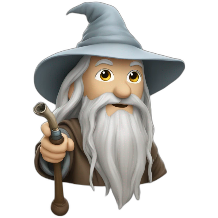 Gandalf with a pipe emoji