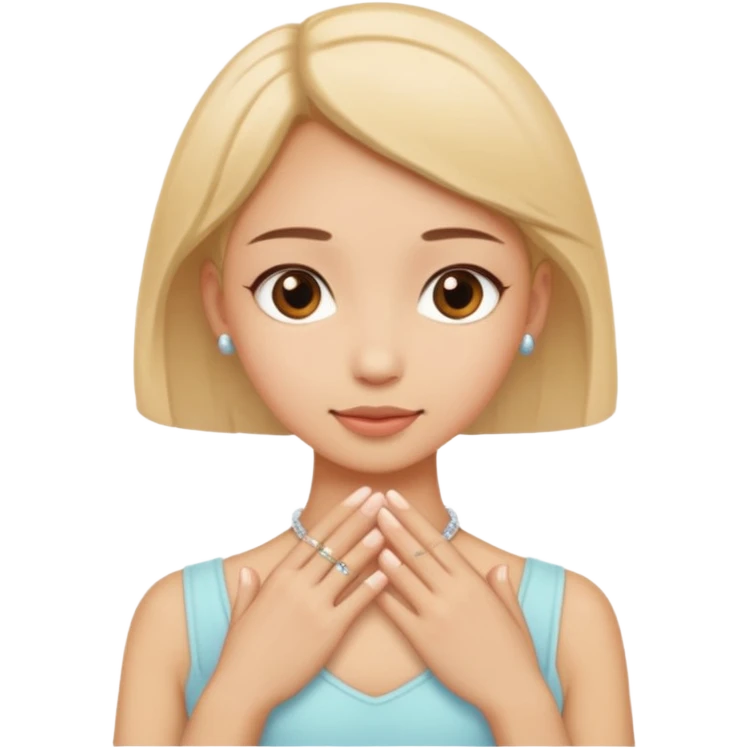 Hands around neck emoji emoji