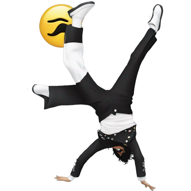 Michael Jackson doing a backflip emoji
