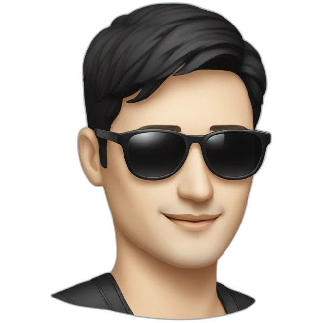 WPavel Durov with sunglasses emoji