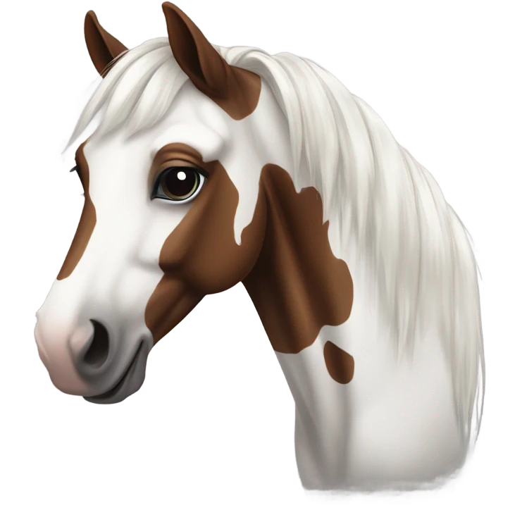 Happy paint horse emoji