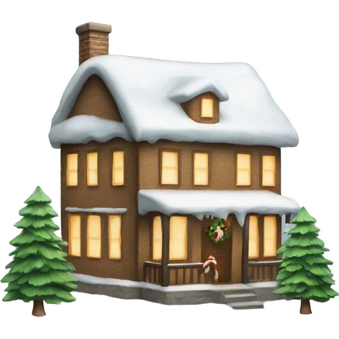Christmas winter house decoration emoji