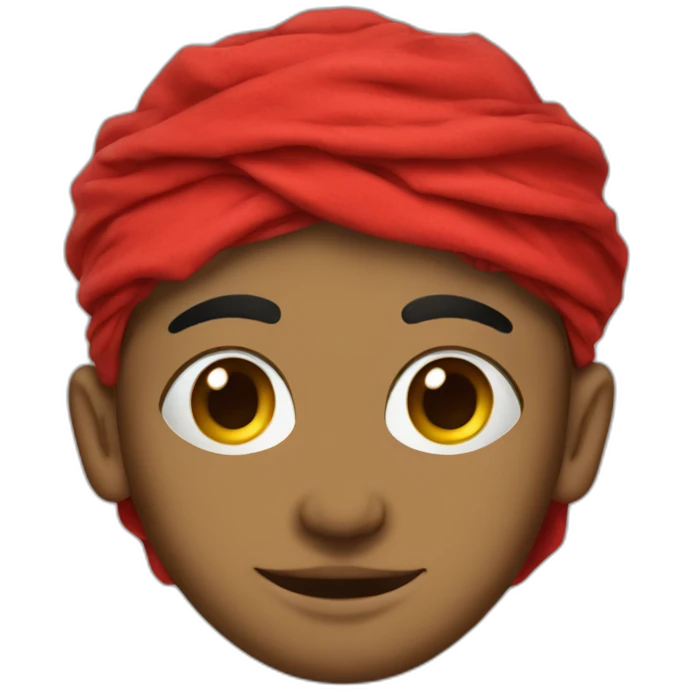 El bey Tunisia with red tissu around head emoji